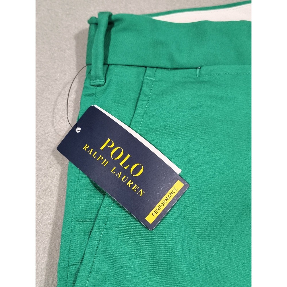 Polo Golf Ralph Lauren Mens Chino pants Slim 33x31 Green Performance NWT - Picture 4 of 10